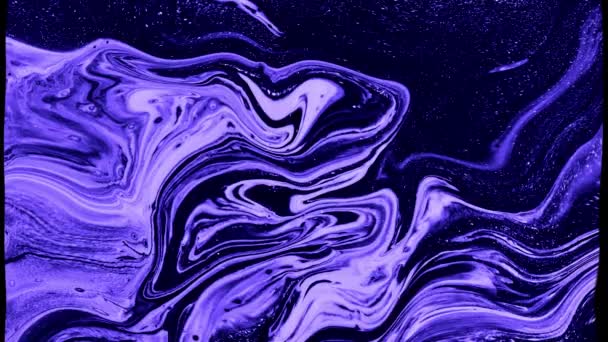 Akışkan Sanat Çizimi Videosu Renkli Dalgalı Soyut Akrilik Doku Sıvı — Stok video