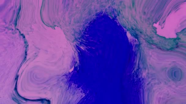 Arte Fluida Desenho Vídeo Textura Acrílica Abstrata Com Ondas Coloridas — Vídeo de Stock