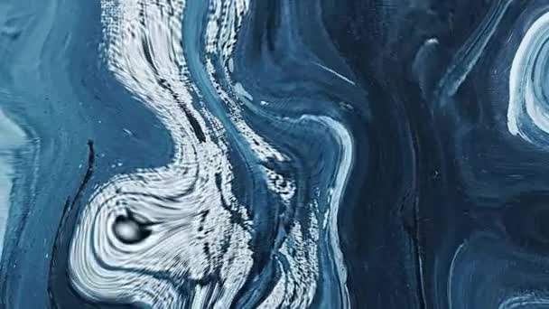 Fluid Art Dibujo Vídeo Textura Acrílica Abstracta Con Ondas Colores — Vídeos de Stock
