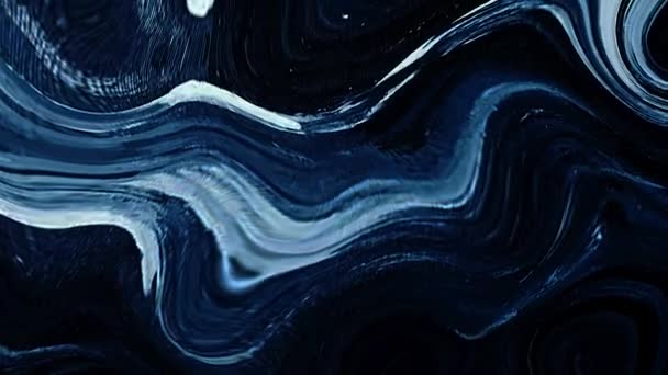 Ρευστή Τέχνη Σχέδιο Βίντεο Αφηρημένη Ακρυλική Υφή Πολύχρωμα Κύματα Υγρό — Αρχείο Βίντεο