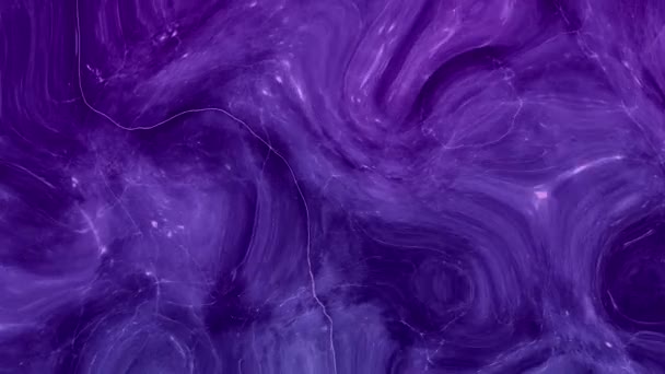 流畅的艺术绘画视频 抽象的丙烯酸质感与多彩的波浪 液体油漆混合背景与飞溅和涡旋 背景运动漫溢的色彩 — 图库视频影像