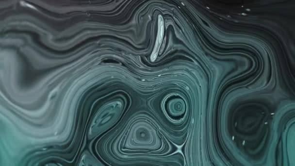 Fluid Art Dibujo Vídeo Textura Acrílica Abstracta Con Ondas Colores — Vídeo de stock