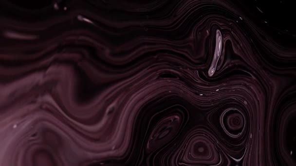Vloeibare Kunst Tekening Video Abstracte Acryl Textuur Met Kleurrijke Golven — Stockvideo