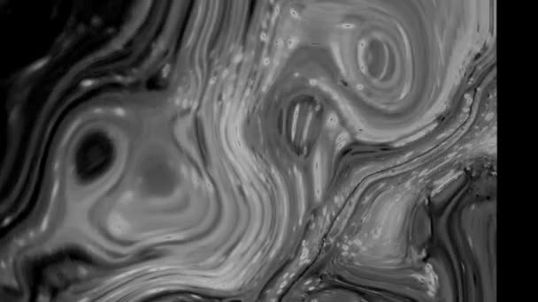 Vloeibare Kunst Tekening Video Abstracte Acryl Textuur Met Kleurrijke Golven — Stockvideo