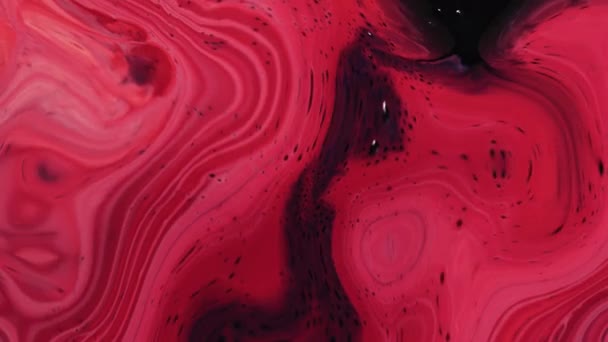 Seni Cairan Menggambar Video Tekstur Akrilik Abstrak Dengan Gelombang Berwarna — Stok Video