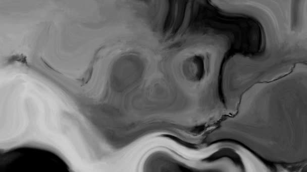 Жидкое Искусство Рисования Видео Абстрактная Акриловая Текстура Красочными Волнами Фон — стоковое видео