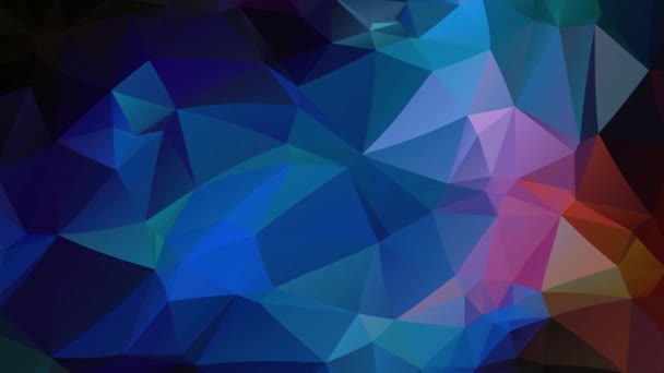 Polygonal Geometric Surface Effect Background Video Geometric Poly Triangles Motion — Stock Video