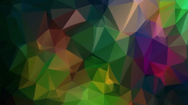 Polygonal Geometric Surface Effect Background Video Geometric Poly Triangles Motion — Stock Video