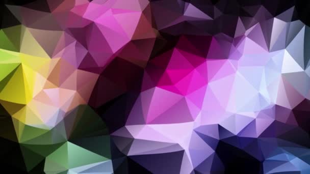 Polygonal Geometric Surface Effect Background Video Geometric Poly Triangles Motion — Vídeos de Stock