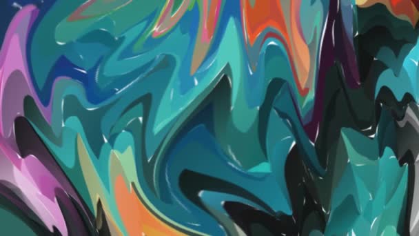Abstract Liquid Marble Effect Background Video Fluid Art Drawing Video — Stock Video