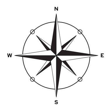 Beyaz arkaplan paketinde simge pusula. Küresel seyahat, turizm ve keşif için sanat tasarımı üzerinde izole edilmiş yaratıcı vektör çizimi. Grafik rüzgar denizcilik yön bulma pusulaları