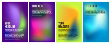 Poster, kapak ya da sosyal medya tasarımı için renkli soyut ağ sıvısı ve akışkan arka plan. Minimalist geometrik karışım ve bulanık desen gradyanı veya yerleşim arkaplanı. Eps10 vektörü.