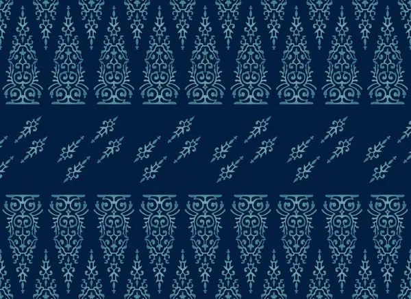 伝統的な古典的なマレーの手織りのブラックソケットは インドネシアのバティックのような または金の糸ベクトルを持つ民族パターン マレーシアやリウから 生地のシームレスな装飾的なトルバリーナバホ バタク 北サマテラからの潰瘍さえ — ストックベクタ