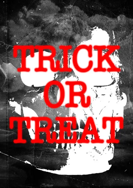 Cadılar Bayramı posteri, korkutucu kafatası arka planı ve grunge arkaplanı