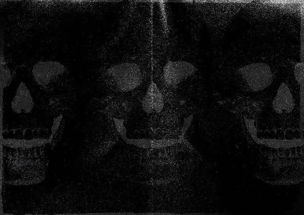 Strašidelný Grunge Lebka Horor Tapety Strašidelný Kostra Černá Textura Zlý — Stock fotografie