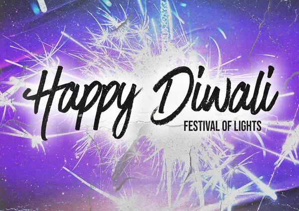 Feliz Cartel Del Festival Diwali Felices Saludos Indios Tradicionales Deepavali — Foto de Stock