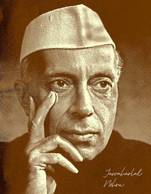 Jawaharlal Nehru afiş geçmişi, Jawaharlal Nehru günü veya çocuk günü için, Chacha Nehru Jayanti, Hindistan 'ın ünlü figürü