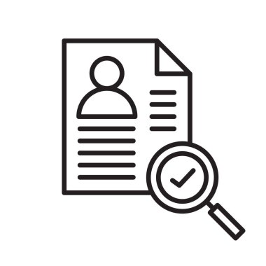 Profil Simgesi Ara, işe al veya özgeçmiş sembolü, CV veya müfredat vitae için veritabanı 