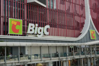 Bangkok, Thailand - November 26, 2024: Big C mall, in the opposite of Central World, on Ratchadamri road clipart