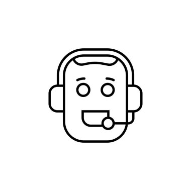 Çağrı merkezi çalışanı, yardım hattı servisi gibi. Düz vuruş modayı modern 24 / 7 kullanıcı destekli grafik tasarımı beyaza izole edildi. Kulaklık teknolojisi ve crm sistemine sahip sevk memuru kavramı