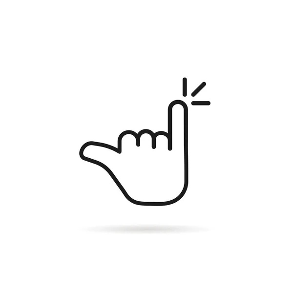 Minimale Lineare Pinky Finger Wie Versprechen Konzept Der Versöhnung Oder — Stockvektor