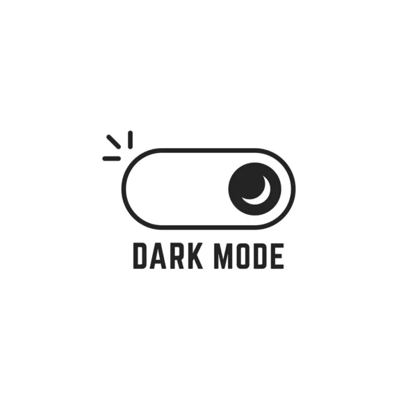 Linear Darkmode Black Switch Icon Concept Gadget Interface Switch Dark — Stock Vector