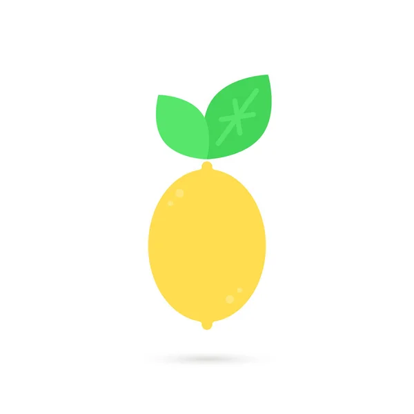 Žlutý Citron Nebo Citronová Ikona Koncept Jednoduchého Znaku Citrusu Ovoce — Stockový vektor