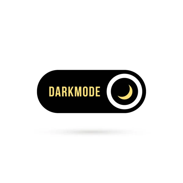 Icono Interruptor Modo Oscuro Negro Simple Diseño Gráfico Logotipo Moderno — Archivo Imágenes Vectoriales