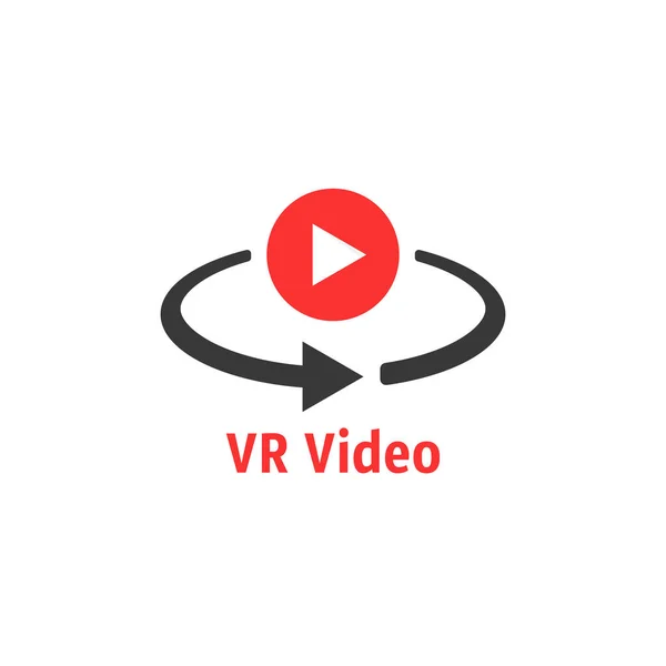 Icône Vidéo Rouge Minimale Concept Expérience Amusante Dans Jeu Service — Image vectorielle