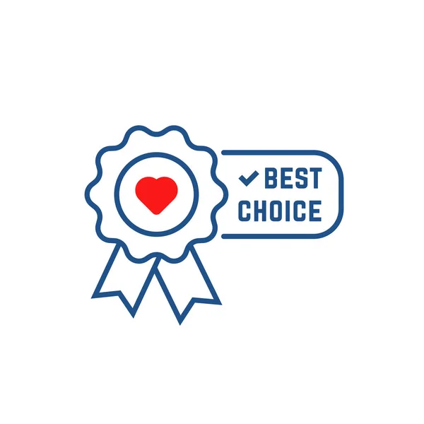 Best Choice Icon Favorite Concept Choosing Great Awesome Product Service — Stock Vector