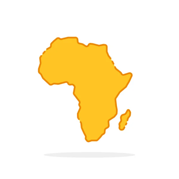 Egyszerű Sárga Rajzfilm Lineáris Afrika Ikon Lapos Stílus Trend Modern — Stock Vector