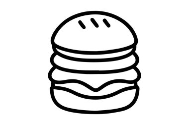 Burger vektör illüstrasyon silueti