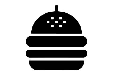 Burger vektör silueti çizimi