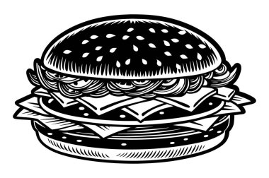 Klasik çizburger. Erimiş sulu bir biftek köftesi.