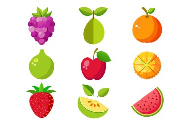 meyve vektörü illüstrasyonunu ve eps biçimini ayarla