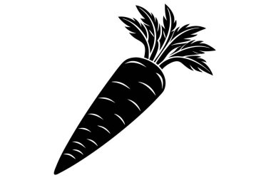 Havuç Vektörü silueti ve illüstrasyon