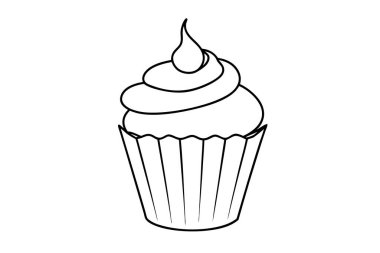 Kek Vektörü ve Çizgi Sanat İllüstrasyonu