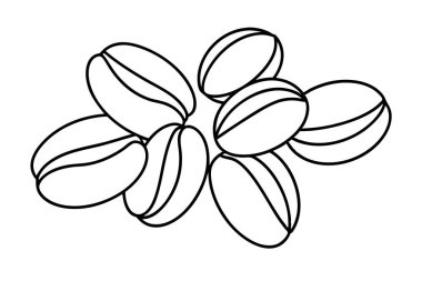 Kahve çekirdekleri Vektör İllüstrasyonu