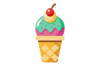 Dondurma Vektörü ve Renk Çizimi