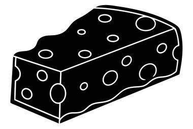 Peynir Vektörü İllüstrasyonu ve Çizgi Sanatı