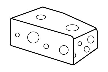 Peynir Vektörü İllüstrasyonu ve silueti