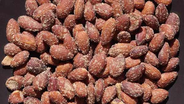 Close View Smoked Salted Almonds — Stock Photo, Image