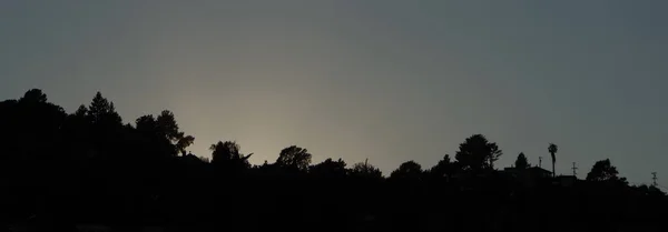 Silhouette Paesaggio Contro Cielo Tramonto — Foto Stock