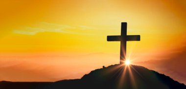 İsa Mesih 'in çarmıha gerilmesi. Hristiyanlıkta İsa 'nın dirilişi kavramı. Calvary ya da Golgotha tepelerinde kutsal İncil 'de çarmıha gerilme.