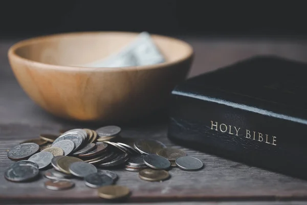 One Tenth Tithe Basis Which Bible Teaches Donate One Tenth — Stock Photo, Image