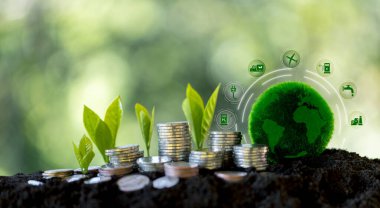 Hidrojen enerjisi sürdürülebilir yatırım fikirleri kavramı yatırım tasarruf iş, finans, yatırım ve çevre ile sıfır hidrojen enerji depolama ve alternatif enerji