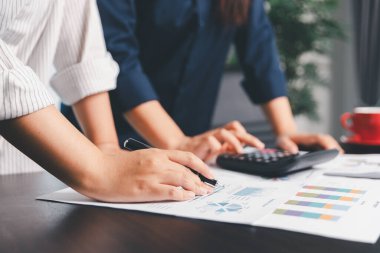 İş toplantısı, veri analizi ya da grafik sunumu yapan kadınlar. Çizelge, analiz muhasebe ekibi beyin fırtınası ekonomisi, enflasyon ya da çözüm. iş projesi finans yatırım kavramı.