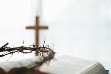 Dikenli taç ve Hıristiyanlığın güçlü sembolleri, İncil 'de İsa' nın kutsal kurban edilişini temsil ediyor ve Hristiyan dininin kalıcı hatırlatıcıları olarak hizmet ediyor..