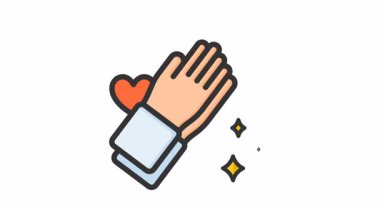 El ve kalp işaretleriyle dua etmek. Hac, ramazan, müslüman, ramazan, islam, mübarek, kareem, din, kutlama, oruç, kültür, din, müslüman ve bayram için uygundur.