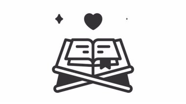 Kutsal işaret sembollü animasyon Kuran. Hac, ramazan, müslüman, ramazan, islam, mübarek, kareem, din, kutlama, oruç, kültür, din, müslüman ve bayram için uygundur.